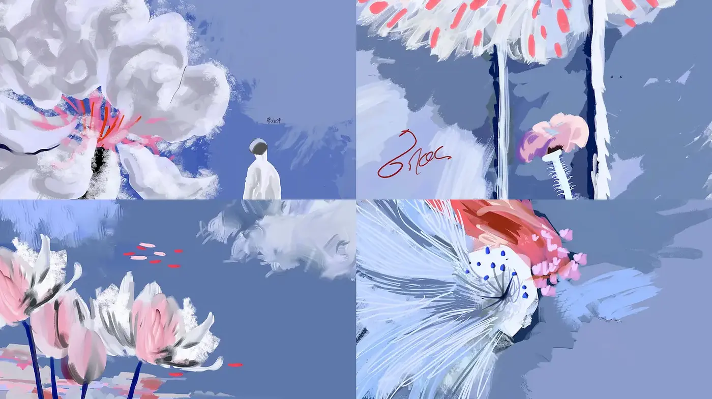 Serene and Ethereal Landscapes with a Playful Touch - Midjourney sref style