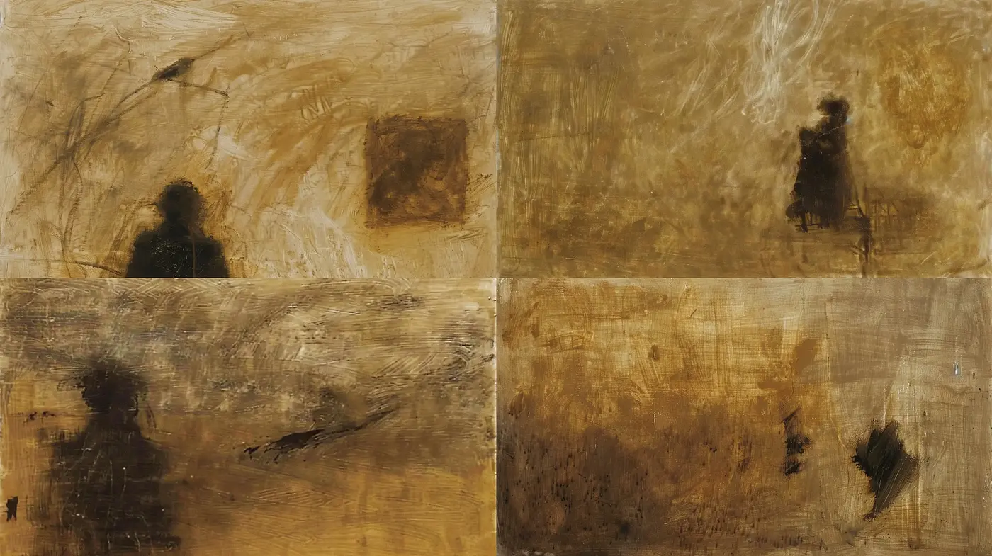 Ethereal Sepia Dreamscape of Solitude and Contemplation - Midjourney sref style