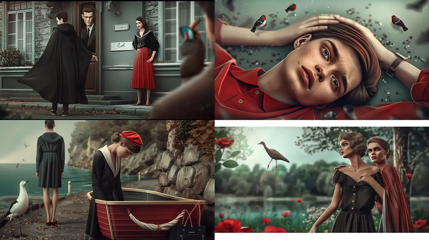 Ethereal Cinematic Reverie with a Surrealist Touch - Midjourney sref style