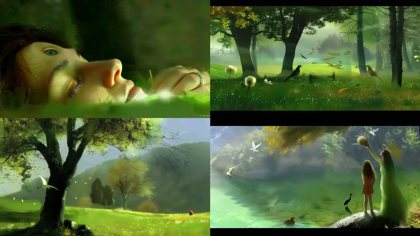 Ethereal Dreamscape Series: A Study in Tranquil Nature and Soft Hues - Midjourney sref style