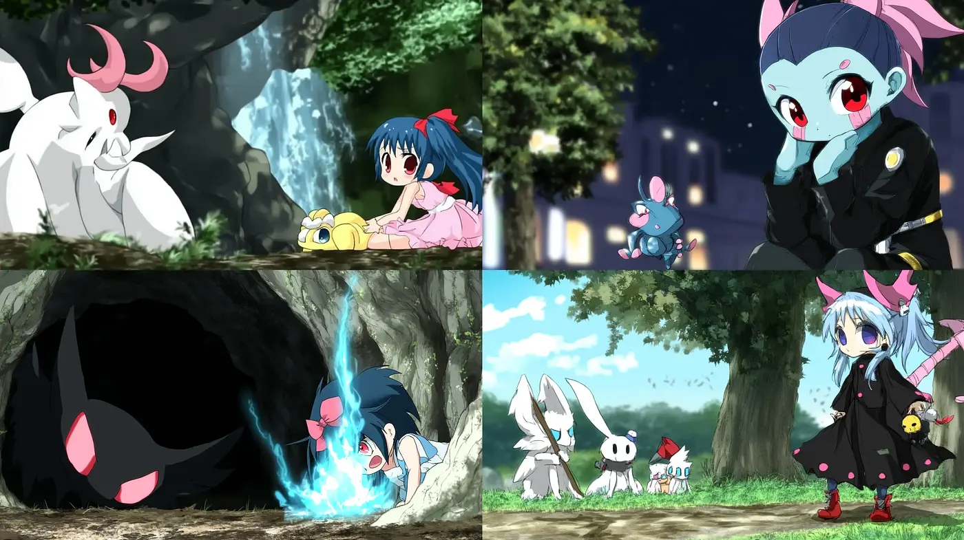 Enchanting Anime-Inspired Dreamscape with Lush Color Harmony - Midjourney sref style