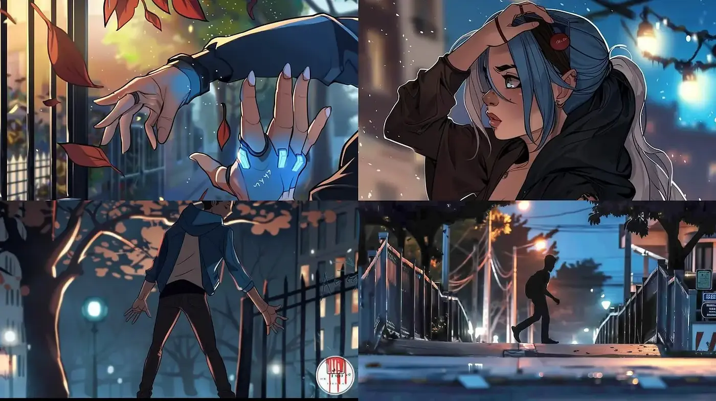 Dynamic and atmospheric urban illustrations with a futuristic edge - Midjourney sref style