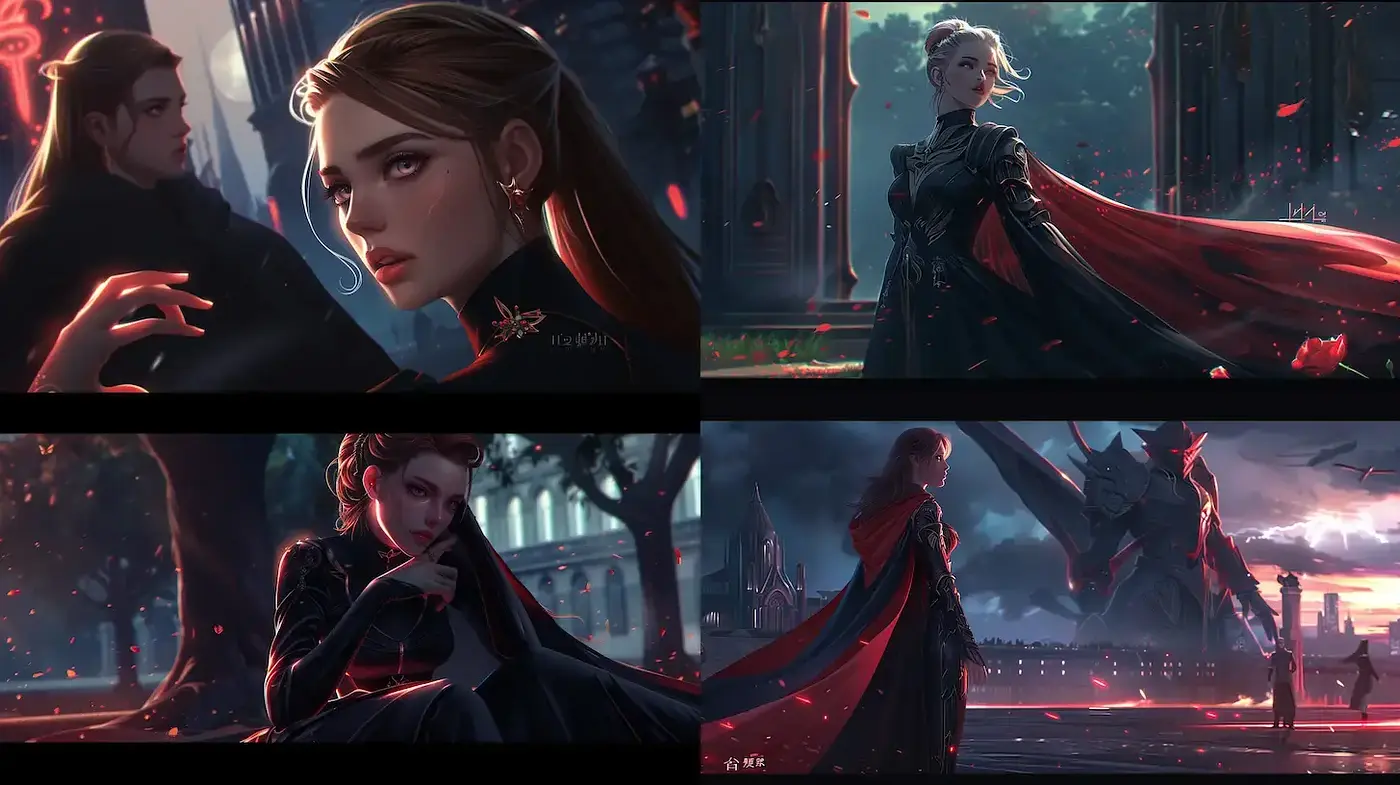 Dark Fantasy Aesthetic with a Touch of Elegance and Realism - Midjourney sref style