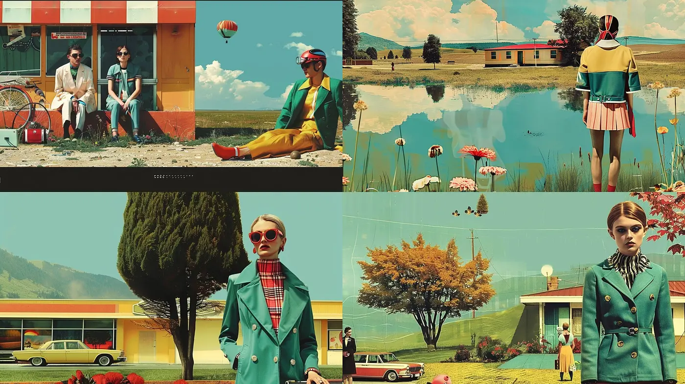 Nostalgic Retro Reimagined: A Synthesized Blend of Mid-Century Aesthetics and Surrealism - Midjourney sref style