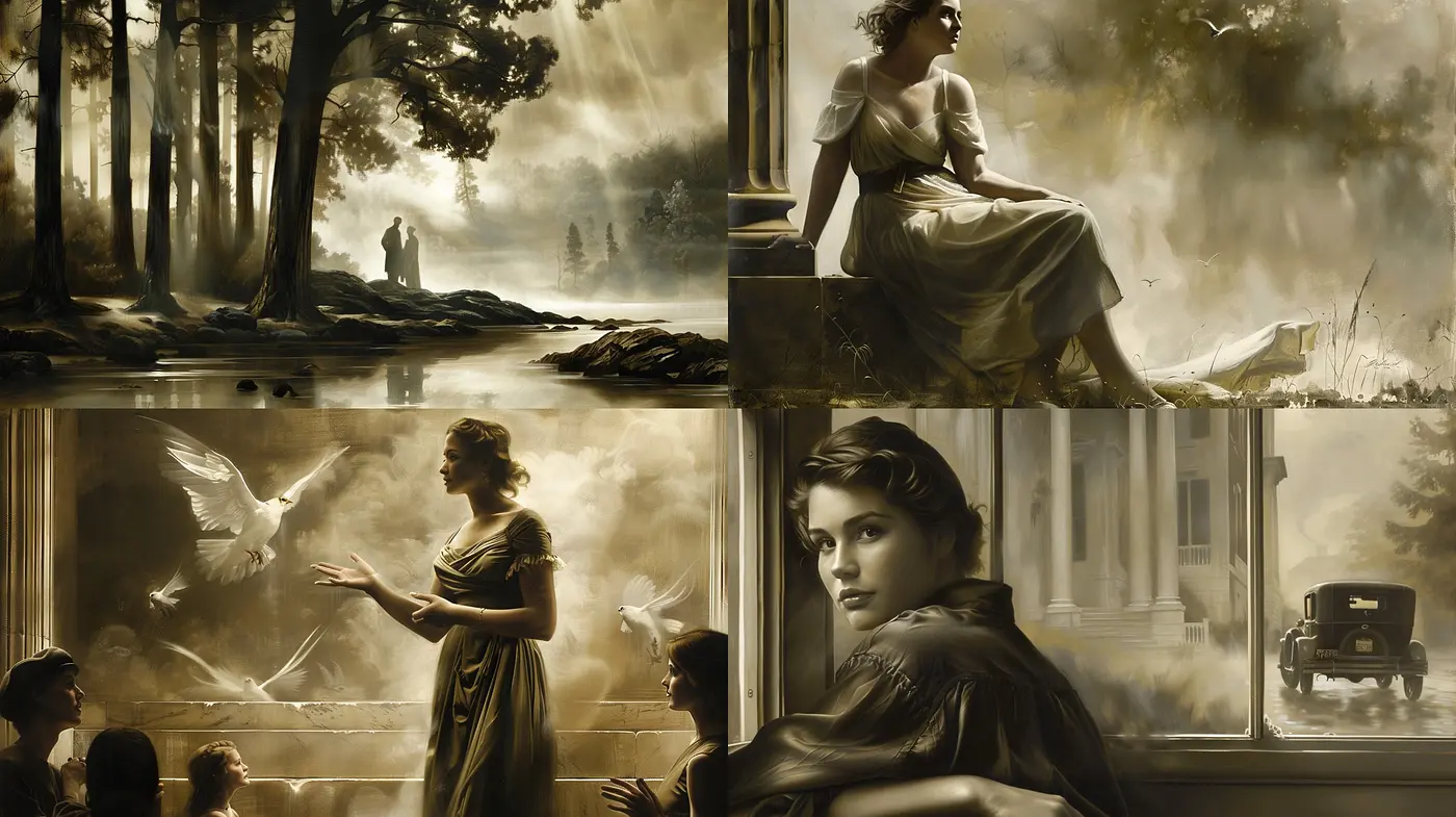 Ethereal Sepia Tones: A Homage to Timeless Elegance and Softly Blended Realism - Midjourney sref style