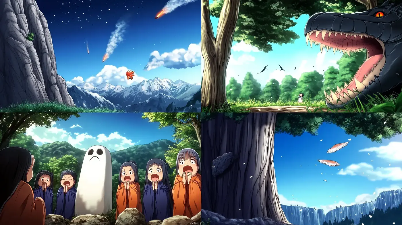 Enchanting Anime Dreamscape with Serene Nature Backdrops - Midjourney sref style