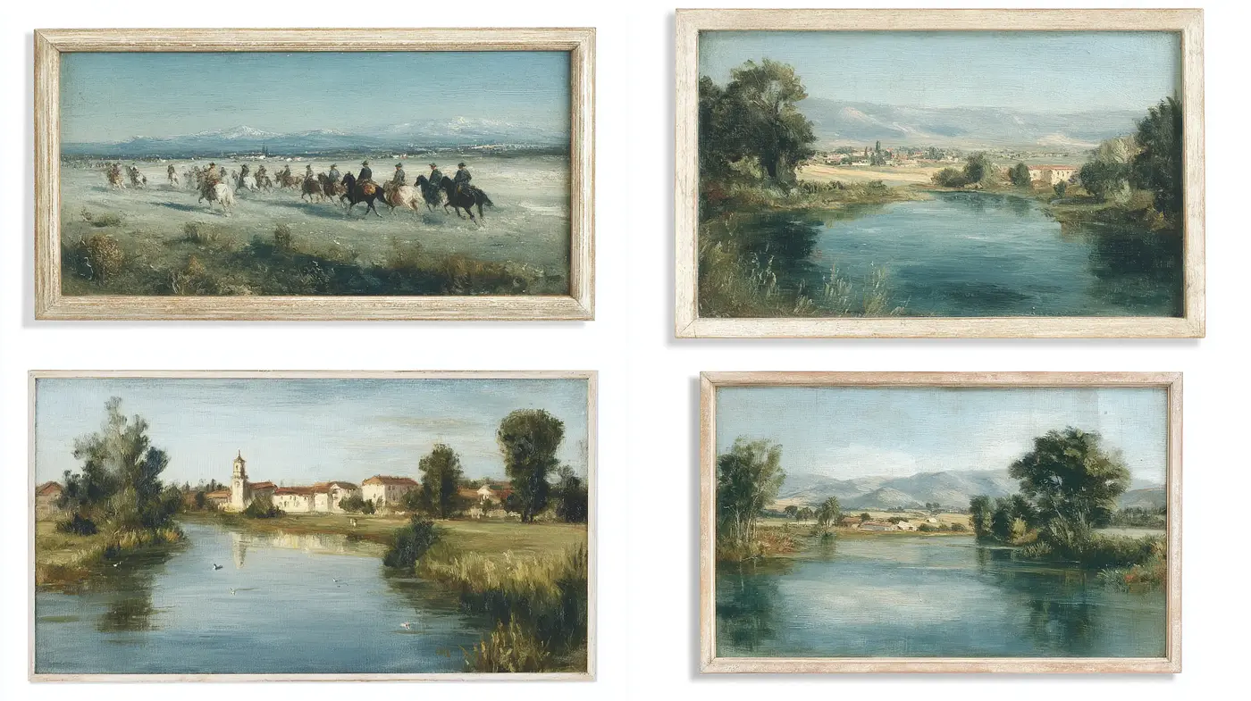 Calm and Reflective Landscapes Highlighting Natural Beauty - Midjourney sref style