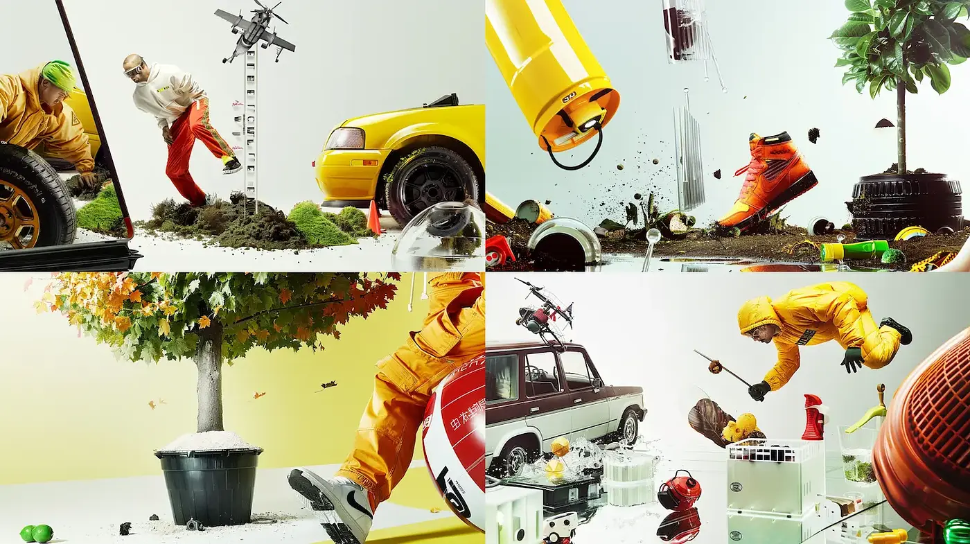 Dynamic and Playful Urban Exploration Aesthetic - Midjourney sref style