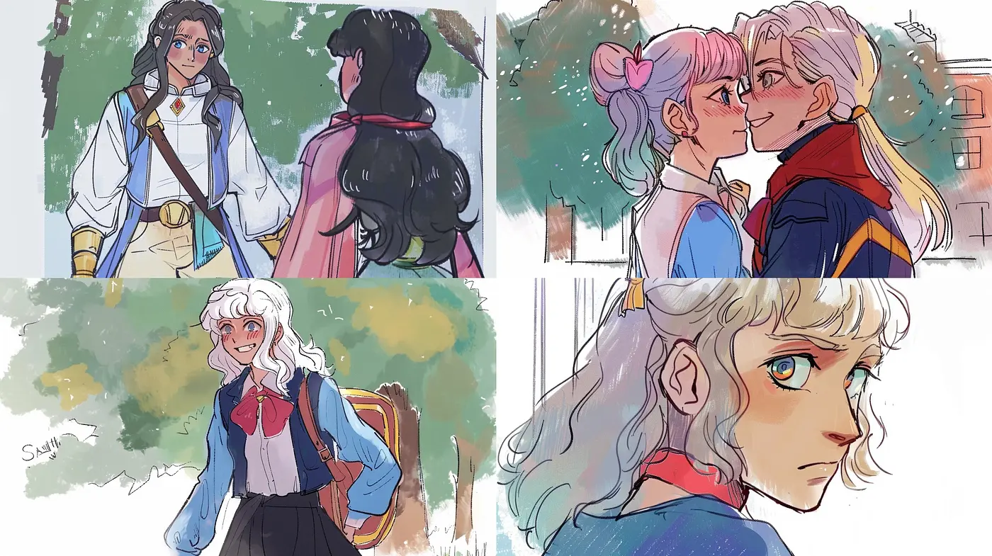 Whimsical Watercolor Impressions: Emotive Character Portraits with Stylized Realism - Midjourney sref style