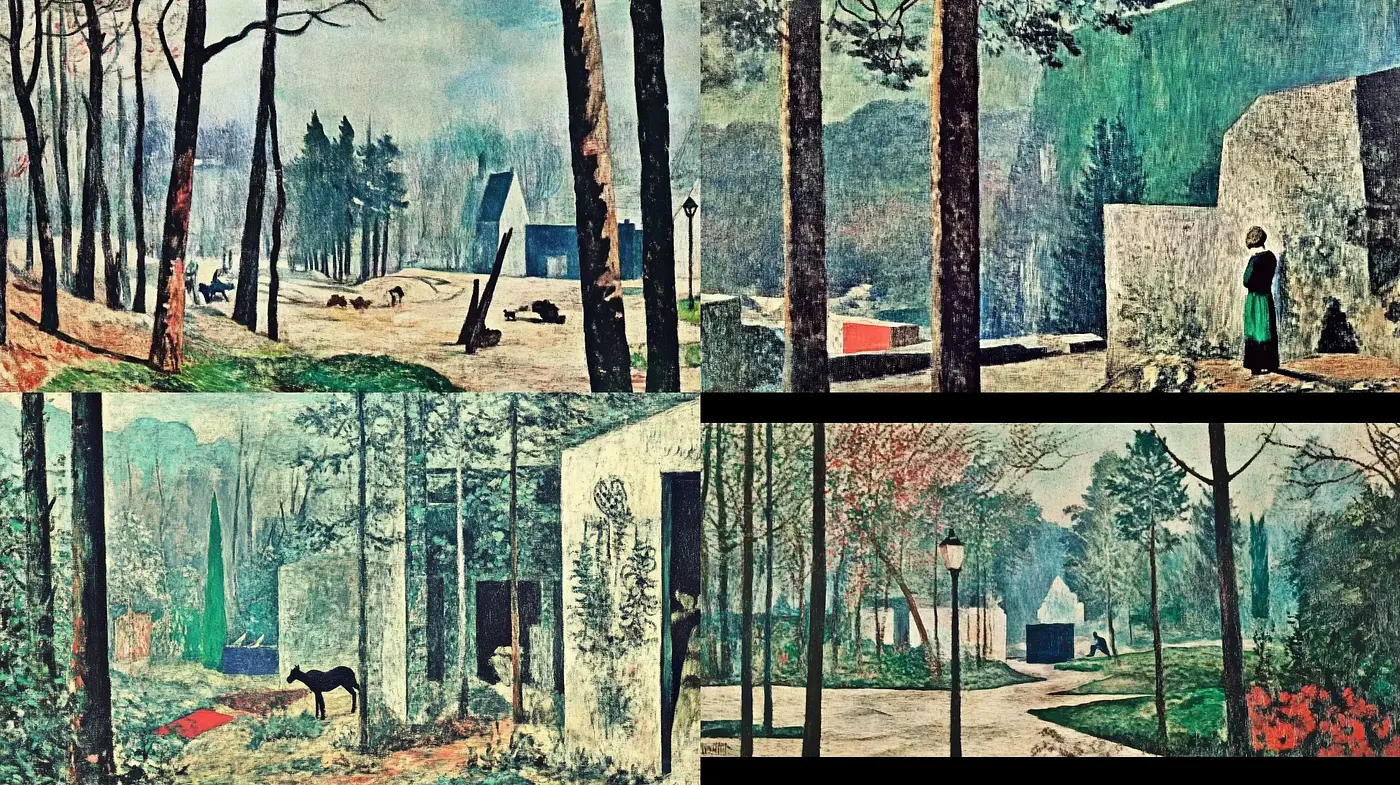 Ethereal Dreamscapes: A Fusion of Vintage Photorealism and Surrealist Nature - Midjourney sref style