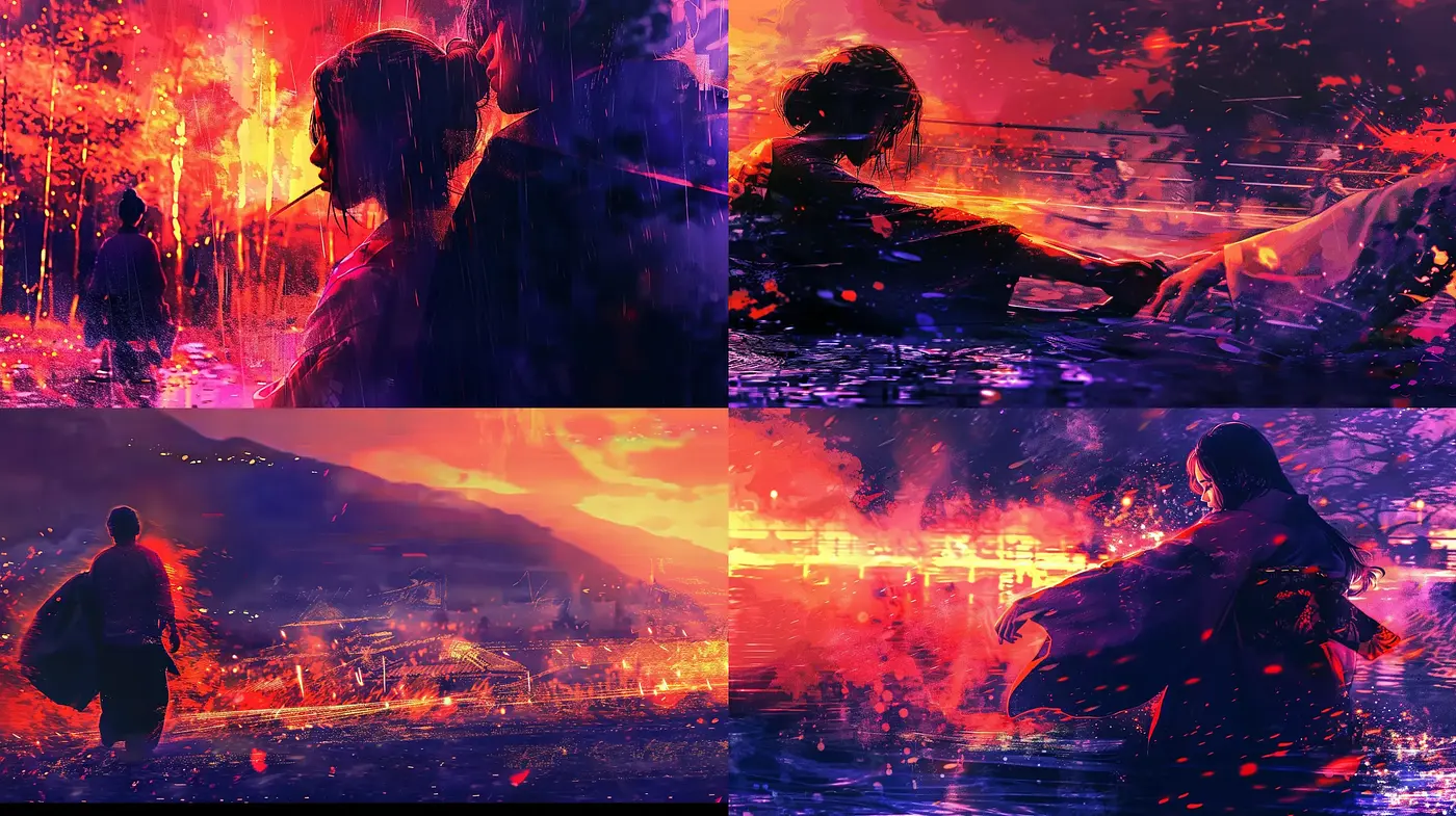 Vivid Tableau of Twilight Impressions - Midjourney sref style