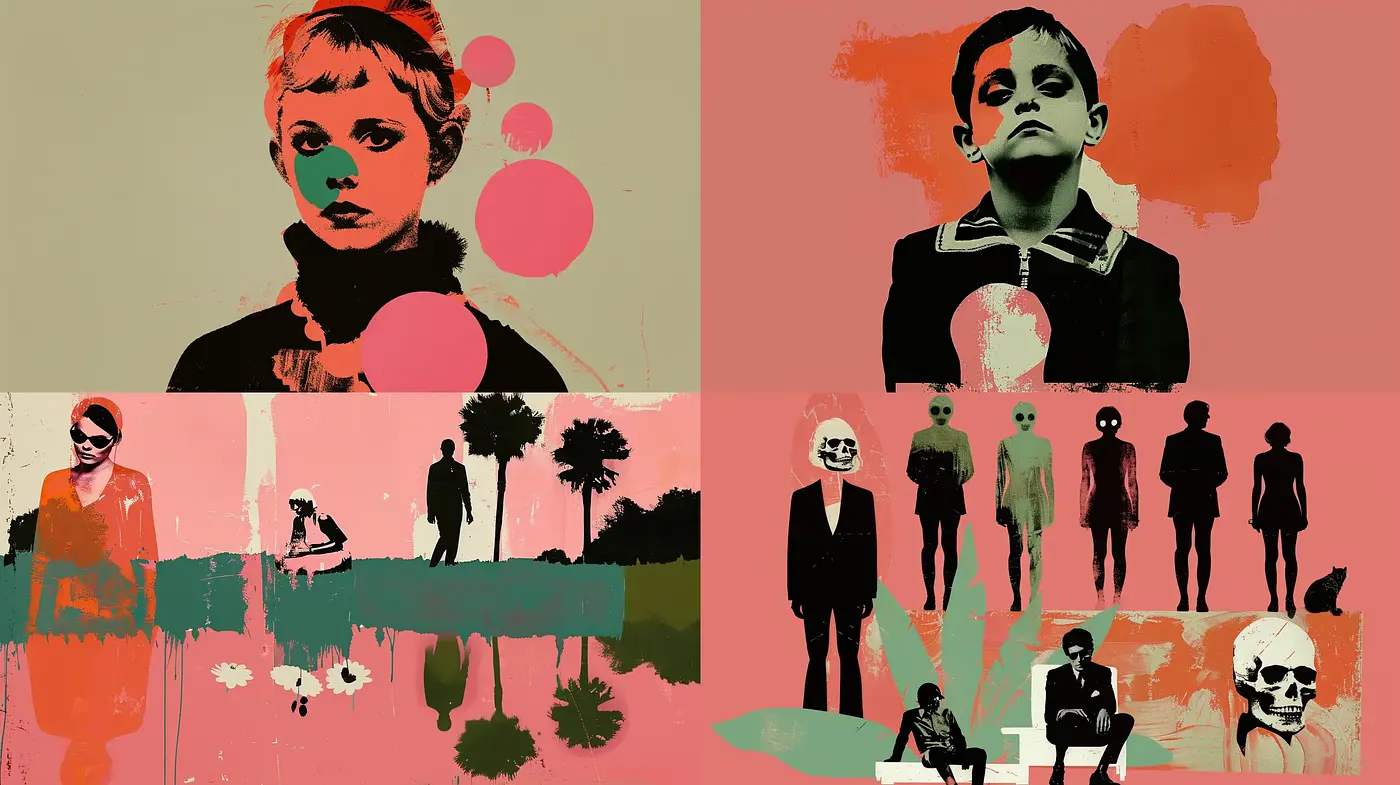 Retro Pop Art Intrigue with Consistent Tonal Harmony - Midjourney sref style