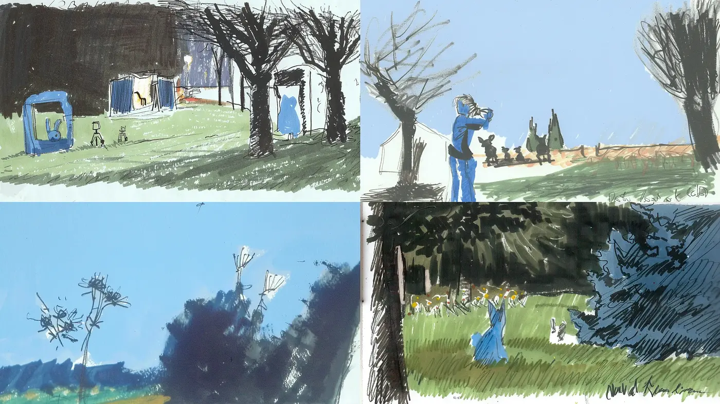 Sketchy Pastoral Vistas with Expressionist Undertones - Midjourney sref style