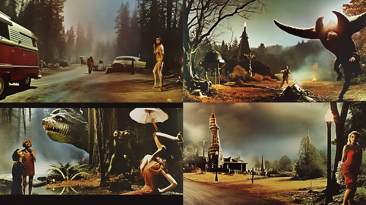 Mystical Sepia Tones of Surrealism and Fantasy - Midjourney sref style