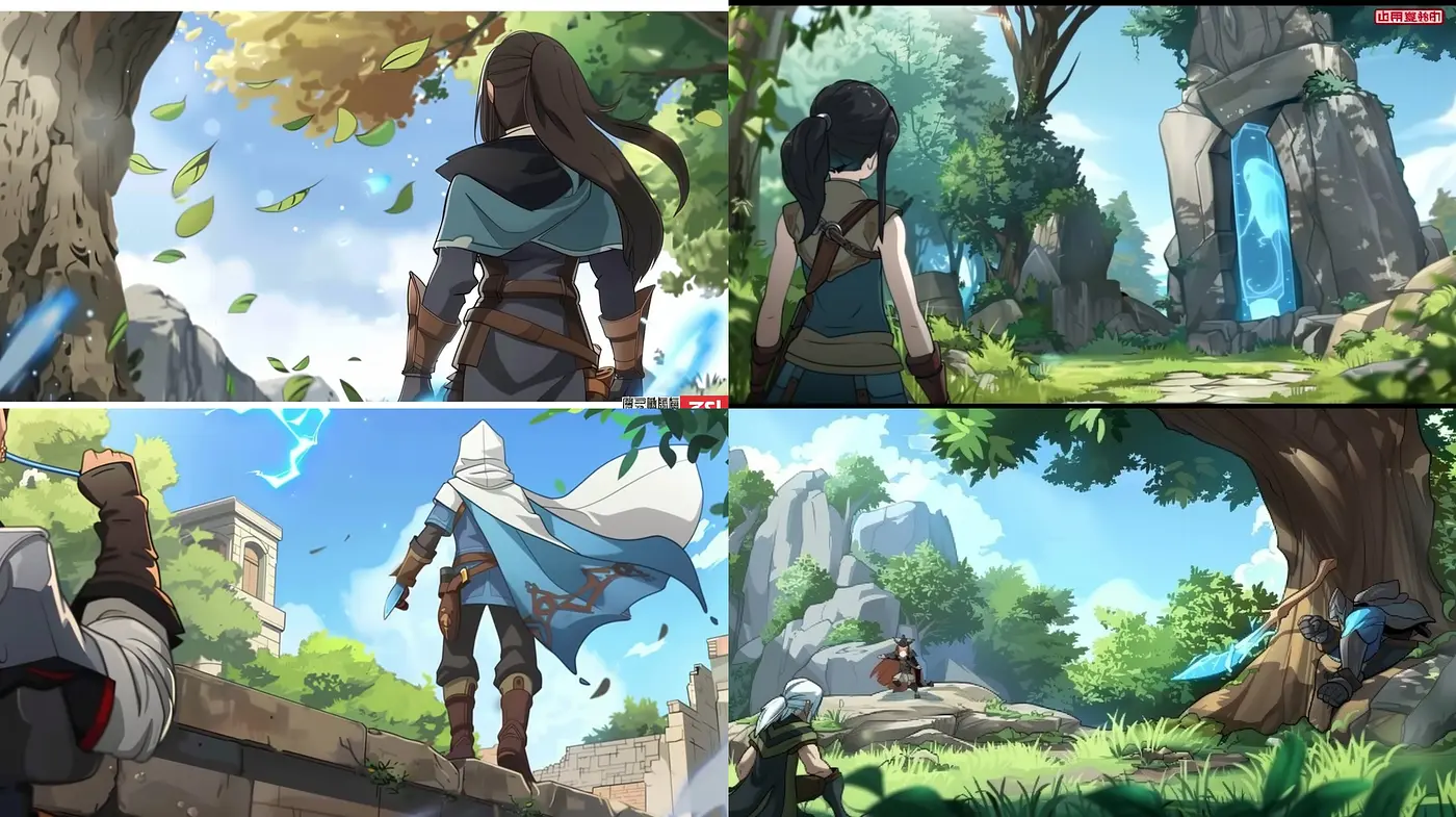 Consistent Elements of Stylized Fantasy Adventure in Tranquil Nature Scenes - Midjourney sref style