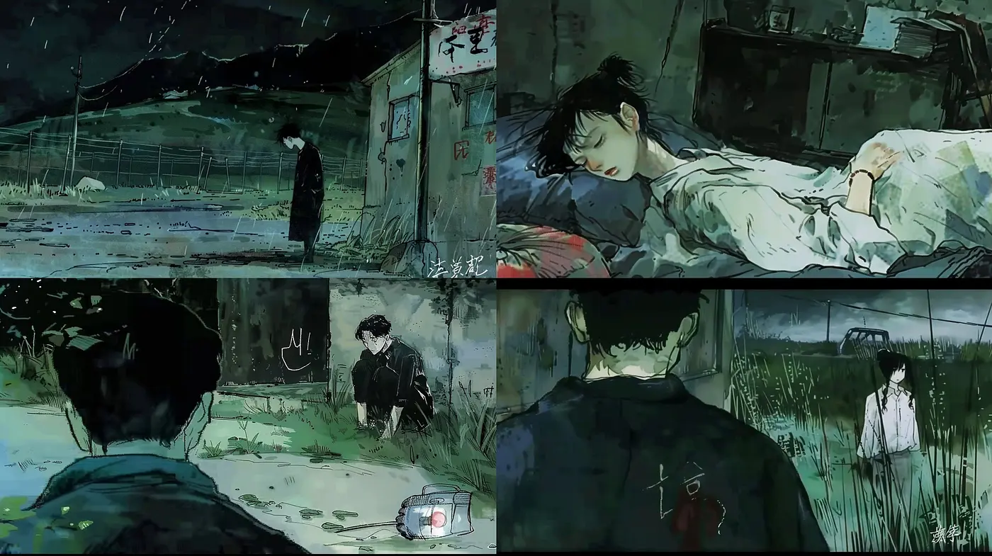 Somber Elegance in Dimly Lit Hues: A Consistent Artistic Vision across Varied Depictions - Midjourney sref style
