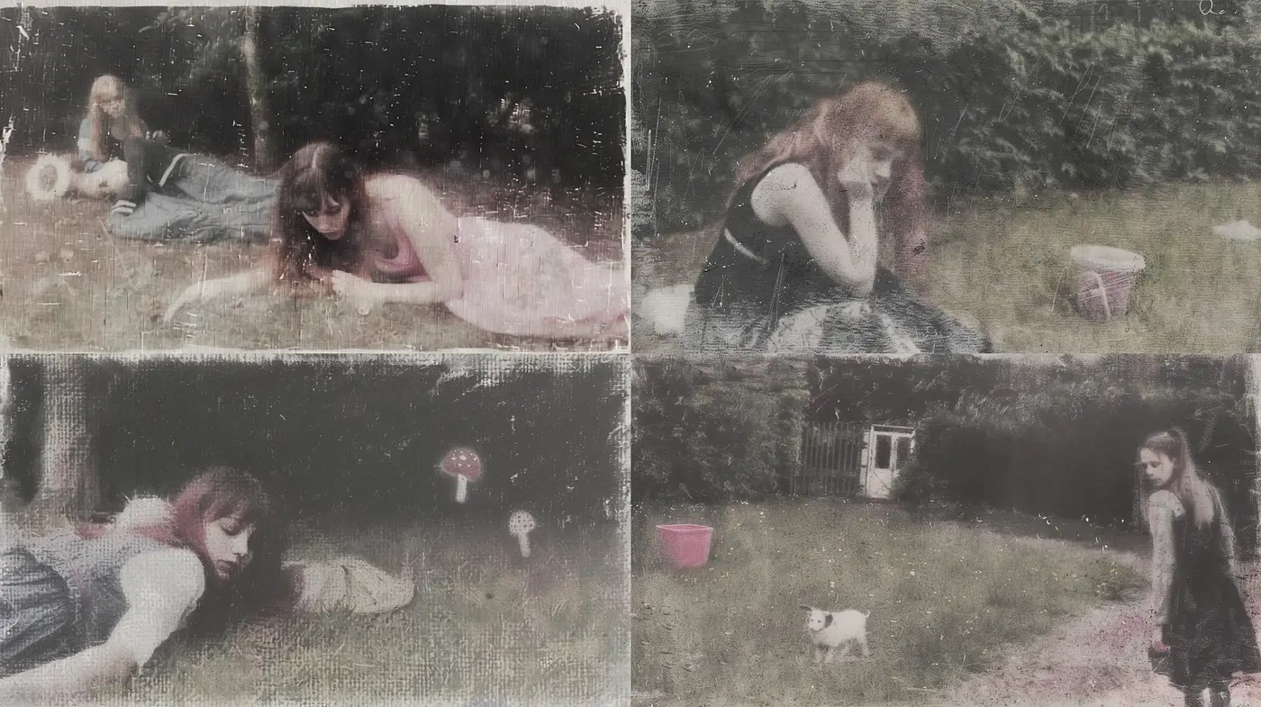Ethereal Grit: A Fusion of Textured Melancholy in Pastel Tones - Midjourney sref style
