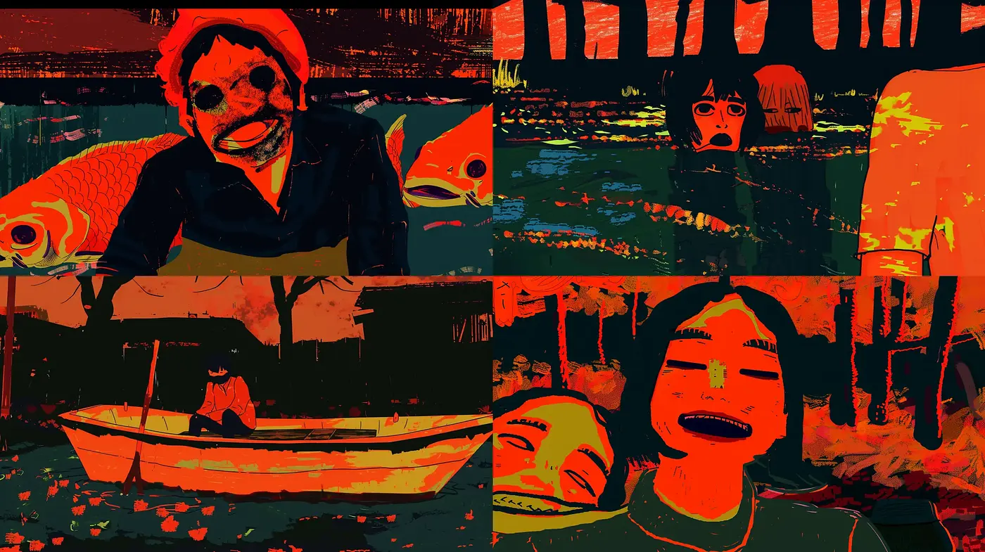 Expressionist Cinema Palette Blend with Surrealist Contours - Midjourney sref style