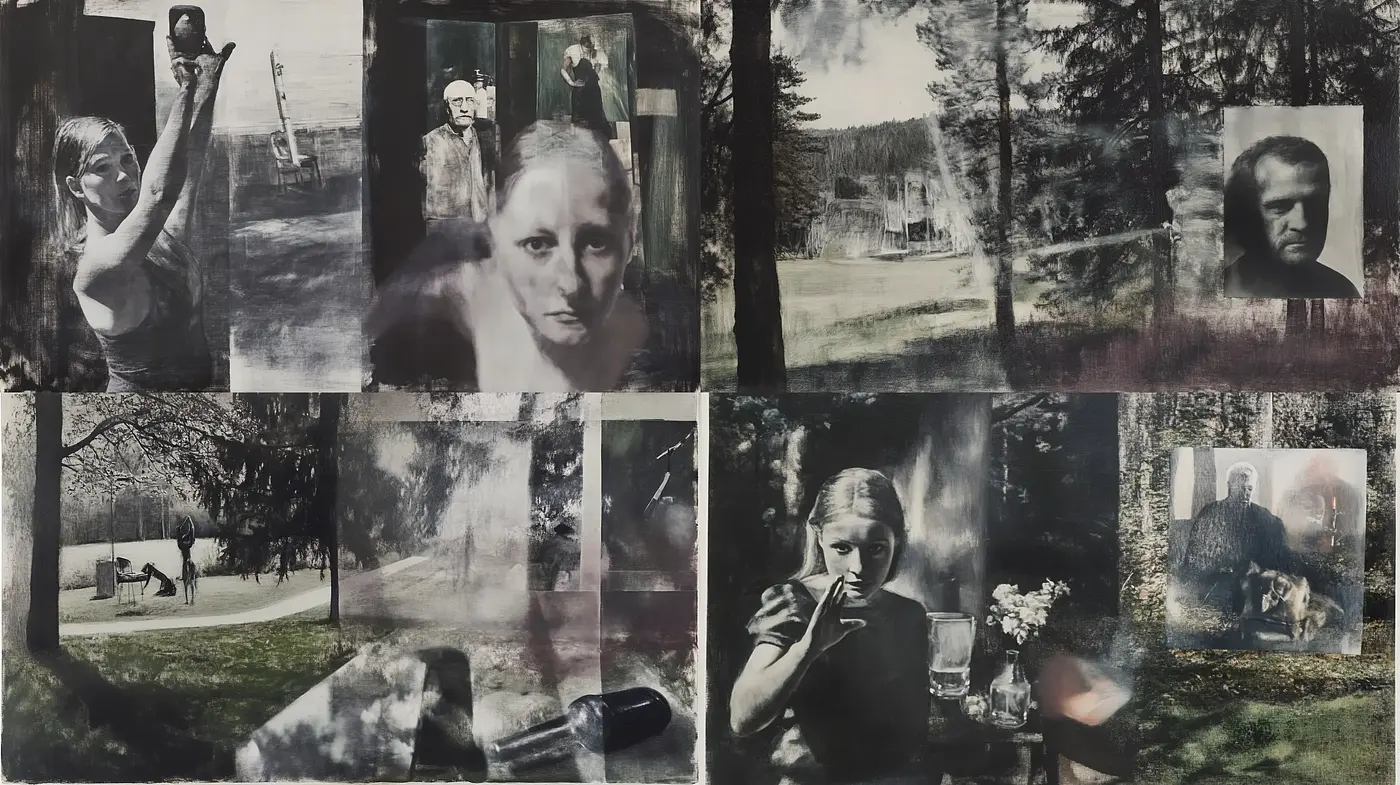Ethereal Monochrome Tableaux with Surrealist Overtones - Midjourney sref style