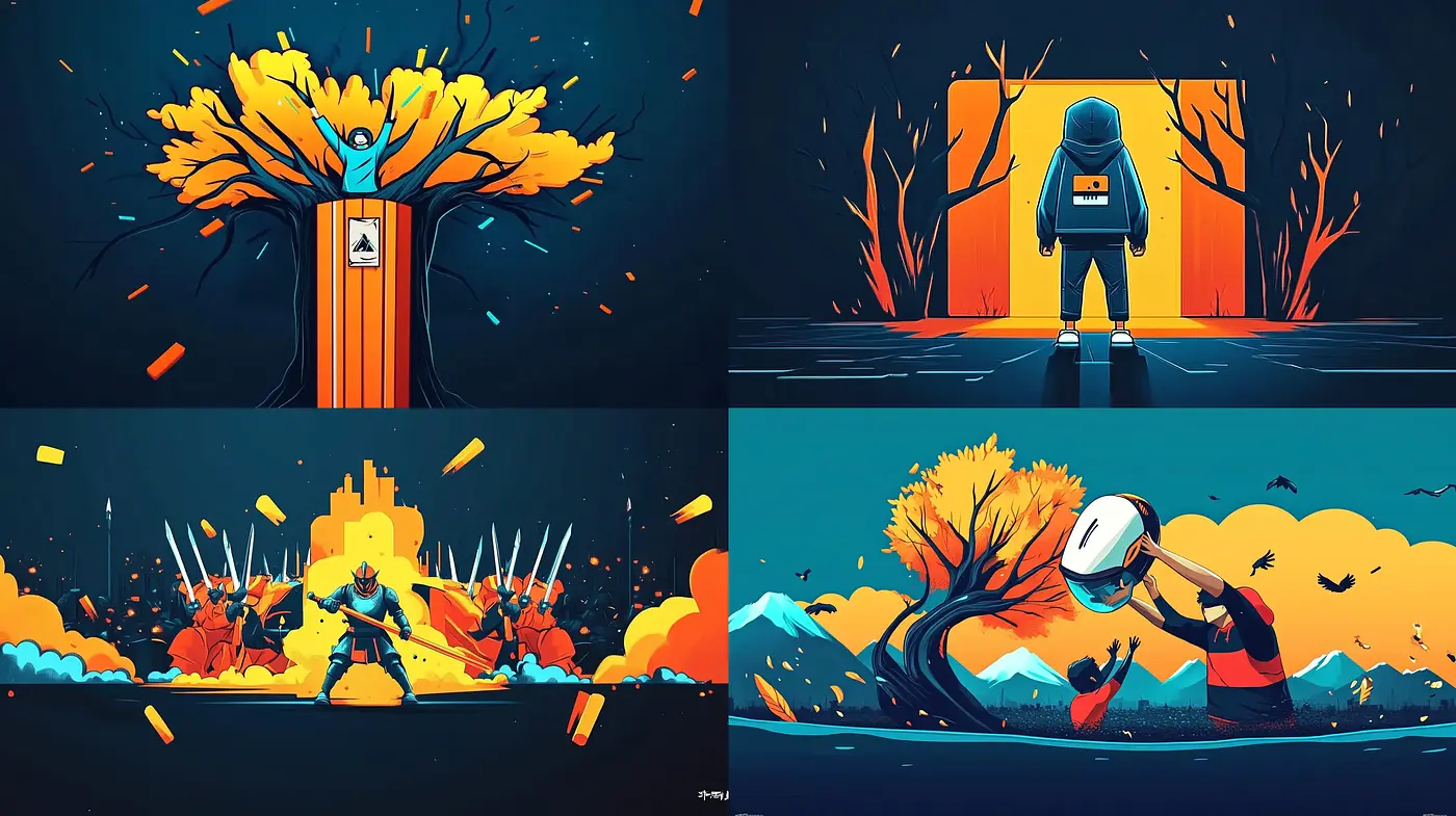 Vibrant Graphic Novel Vistas with Dynamic Contrast - Midjourney sref style
