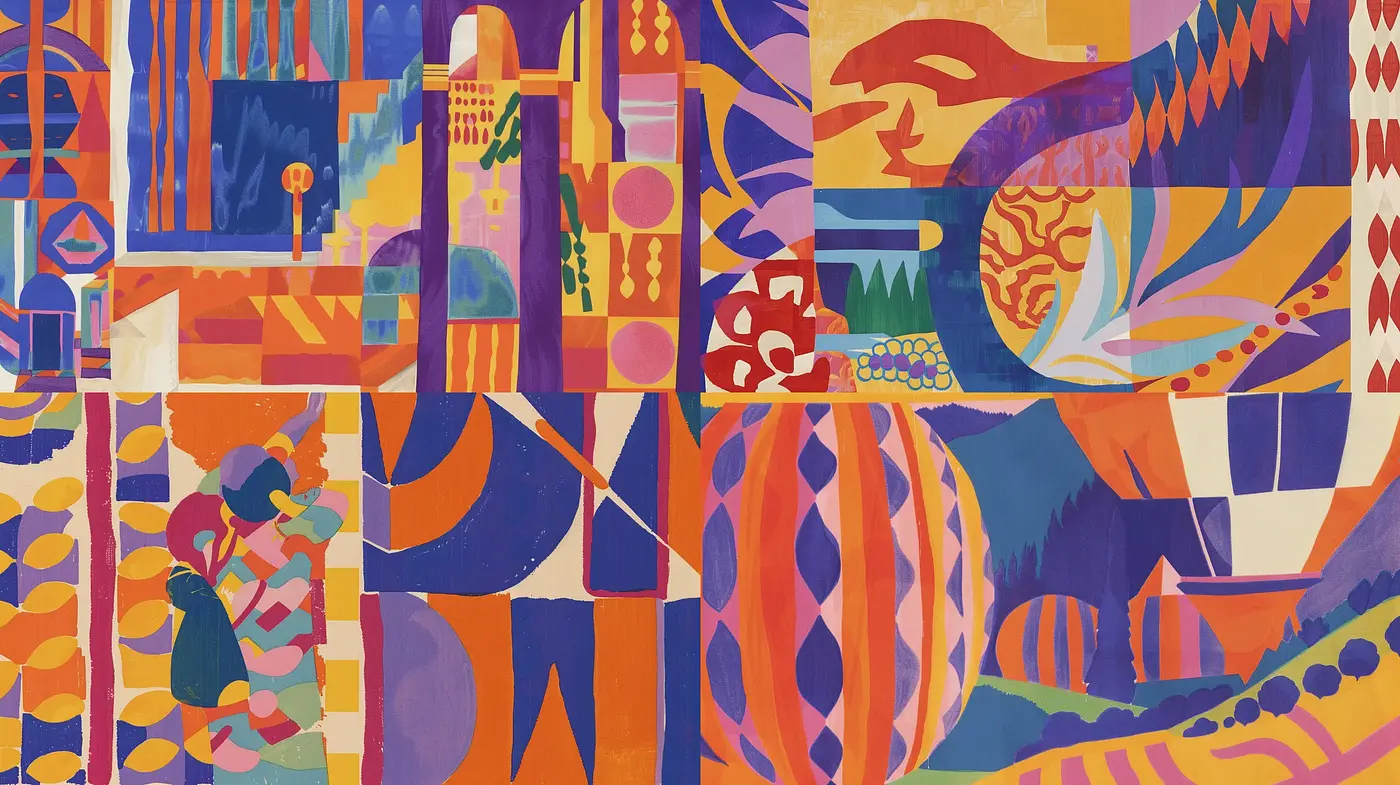 Kaleidoscopic Harmony of Abstract Expressionism - Midjourney sref style