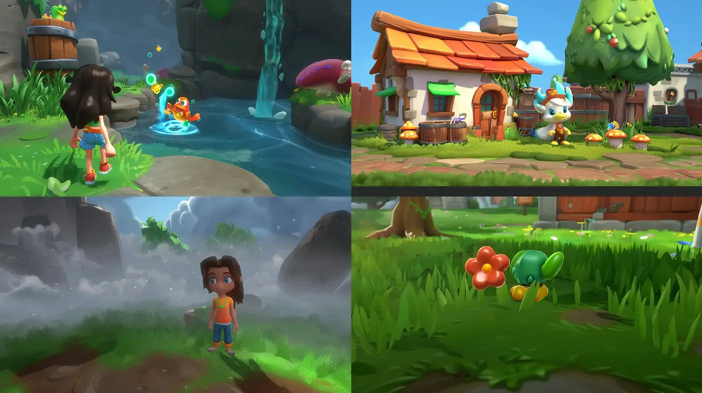 Lush and Vibrant Animated Landscapes - Midjourney sref style