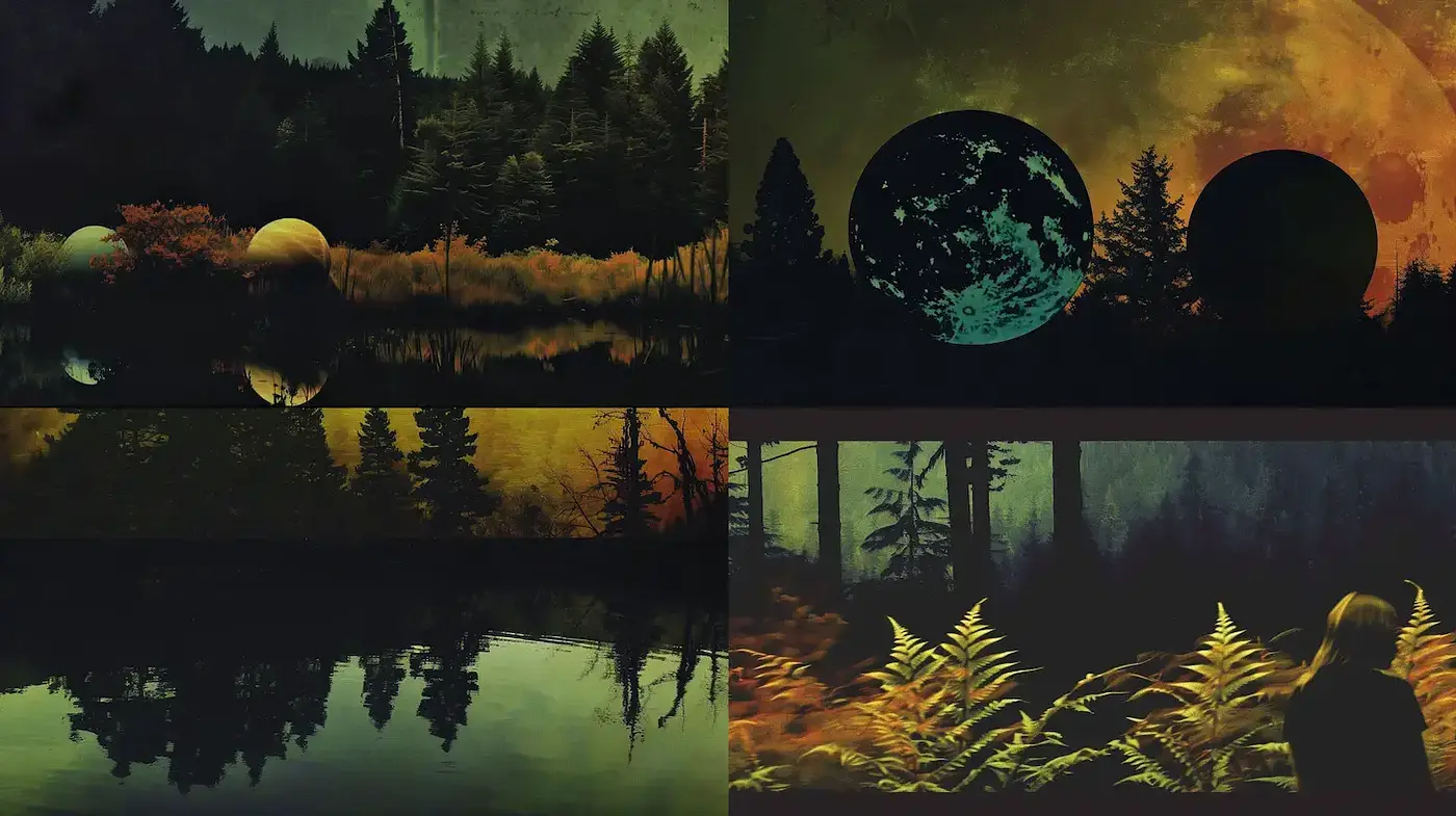 Mystical and Ethereal Landscapes with Surreal Elements - Midjourney sref style