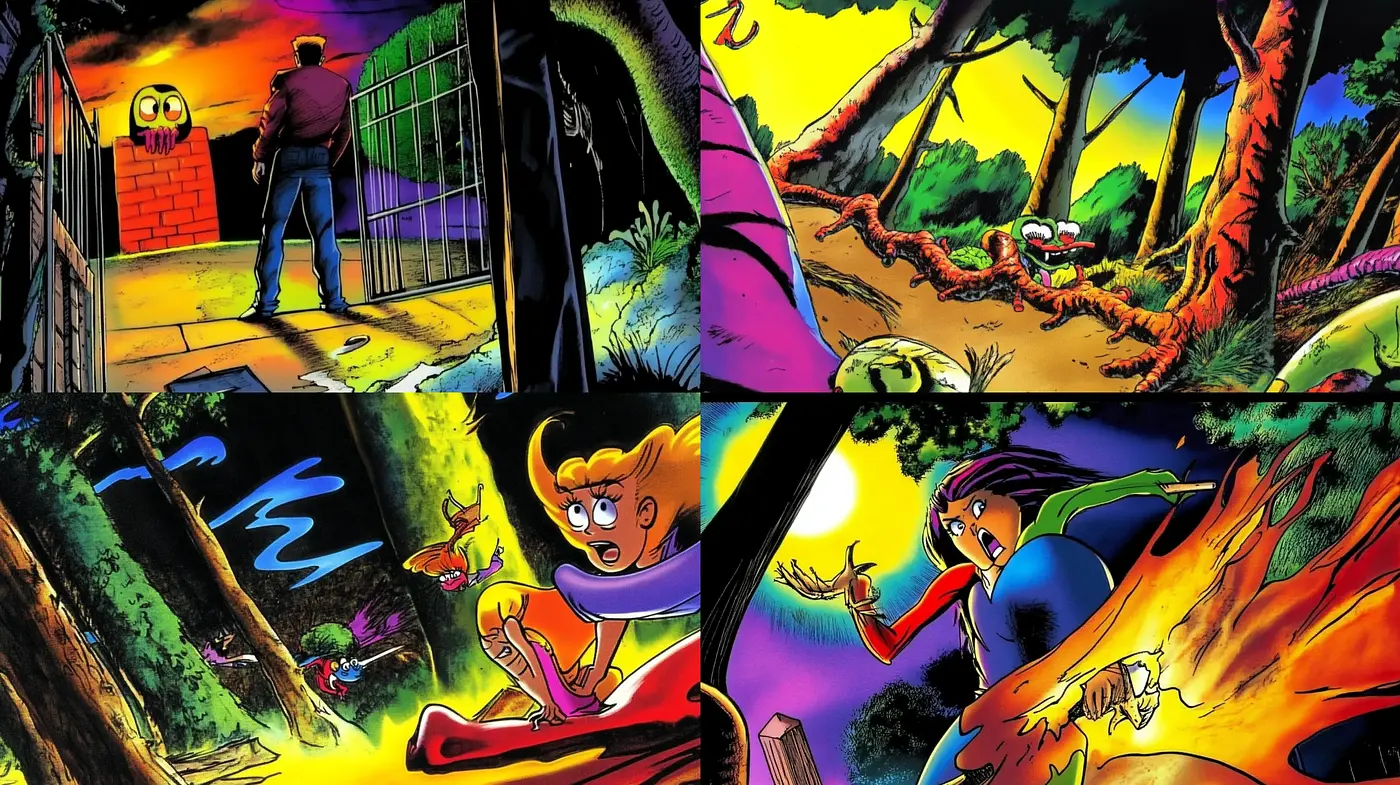 Vibrant Expressionist Comic Book Fusion - Midjourney sref style