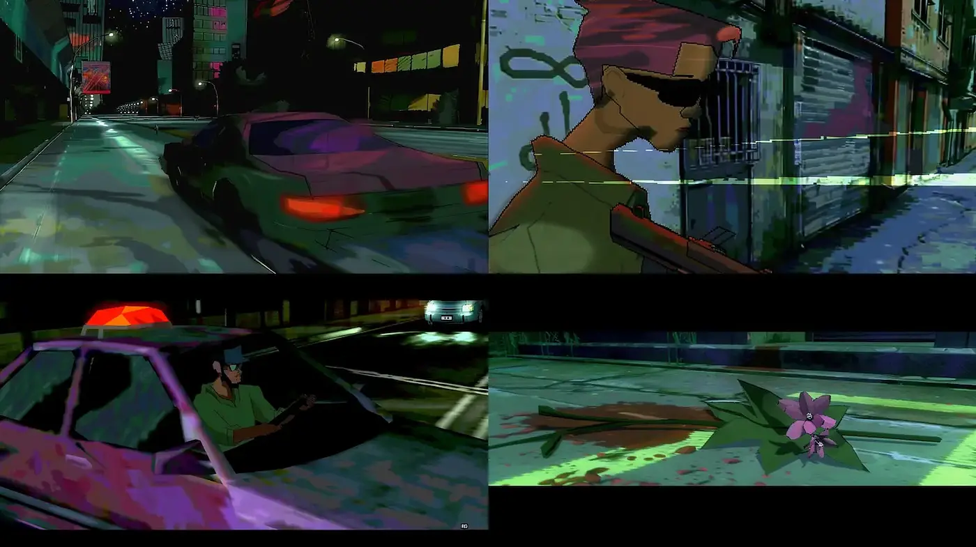 Vibrant Urban Noir with a Dynamic Edge - Midjourney sref style