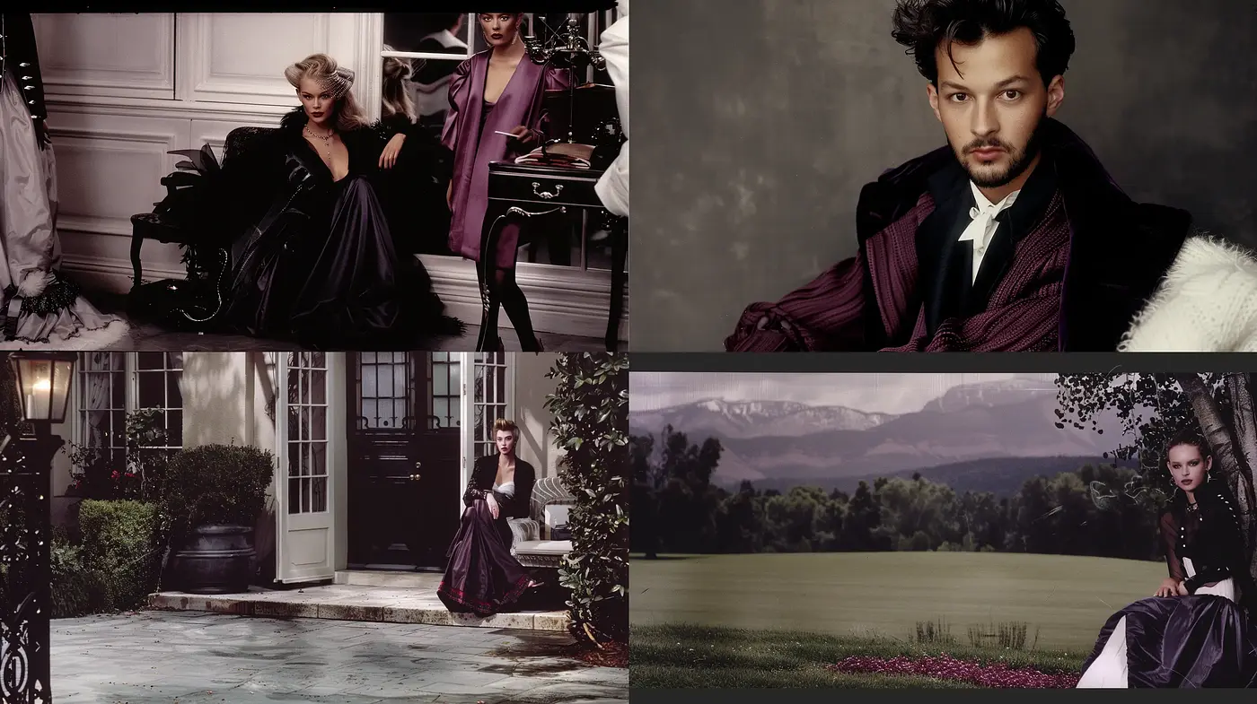 Elegant Nostalgia: A Homage to Retro Cinematic Glamour - Midjourney sref style