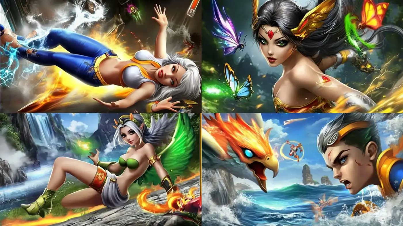 Ethereal Fantasia: Vivid and Dynamic Digital Artwork - Midjourney sref style
