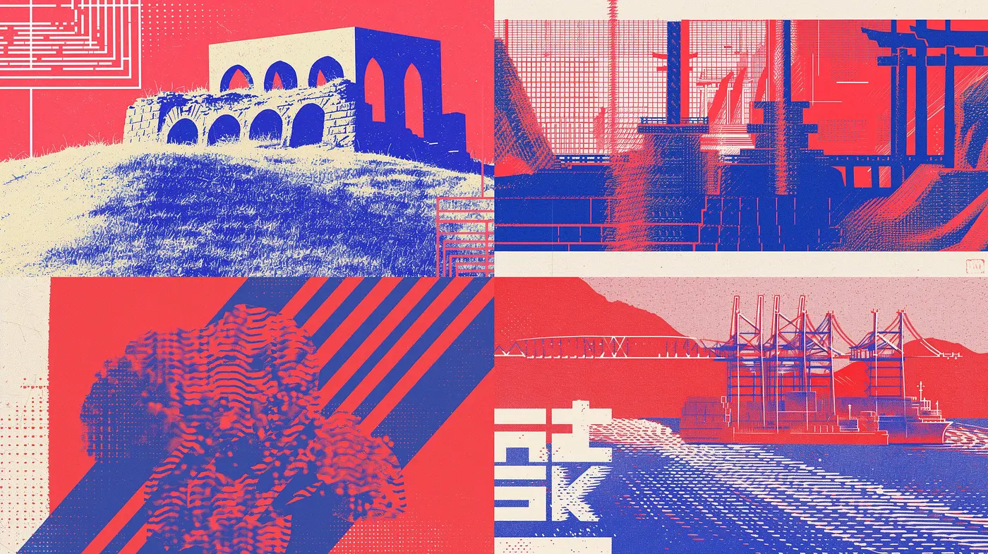 Retrofuturistic Halftone Harmony: A Synthesis of Vintage Vibes and Digital Textures - Midjourney sref style