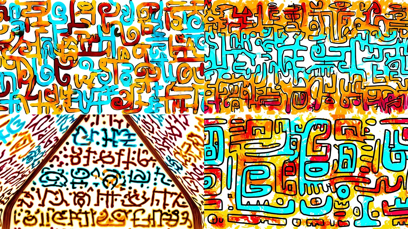 Vibrant Abstract Textured Patterns with a Playful Aesthetic - Midjourney sref style