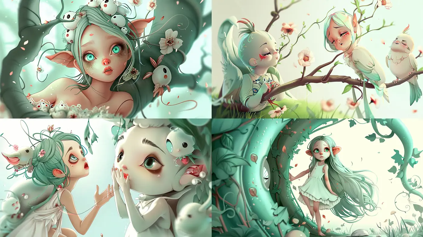 Enchanted Whimsicality: A Dreamy Fusion of Pastel Fantasia - Midjourney sref style