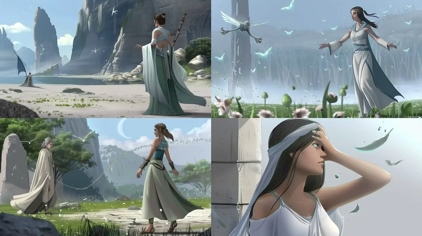 Ethereal Serenity of Digitally Illustrated Fantasia - Midjourney sref style