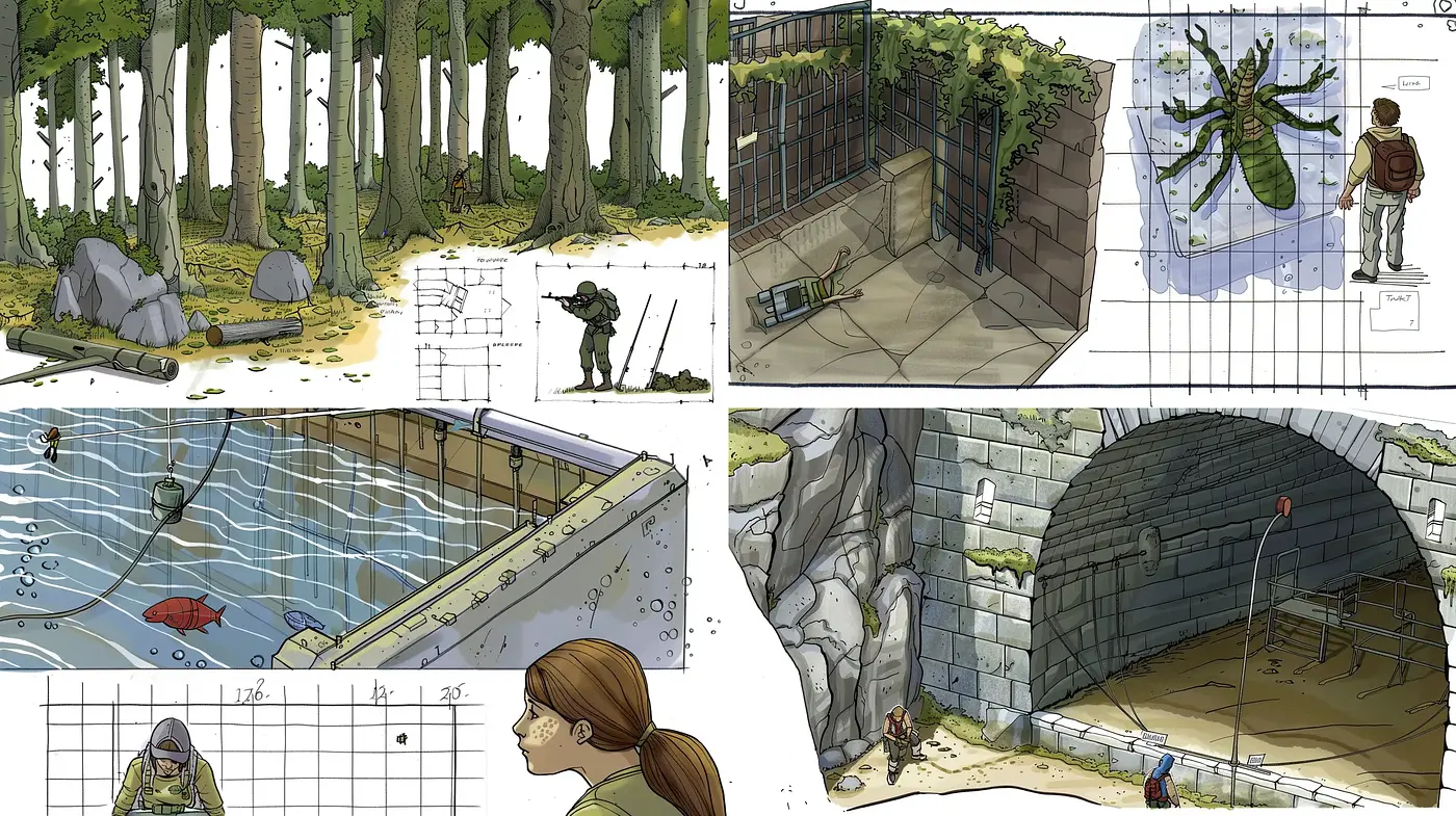 Meticulously Detailed Contemporary Graphic Illustrations - Midjourney sref style
