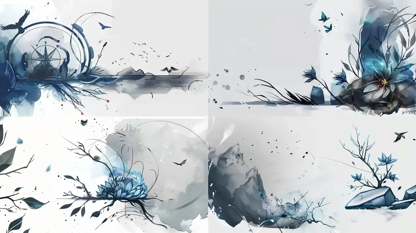 Ethereal Fluidity: A Study in Watercolor-Washed Abstraction - Midjourney sref style