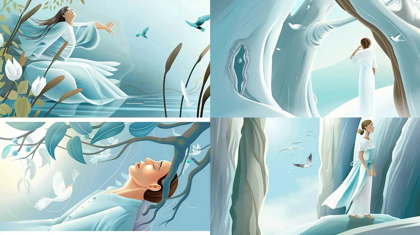 Ethereal Serenity in Pastel: A Harmonious Blend of Surrealism and Digital Art - Midjourney sref style