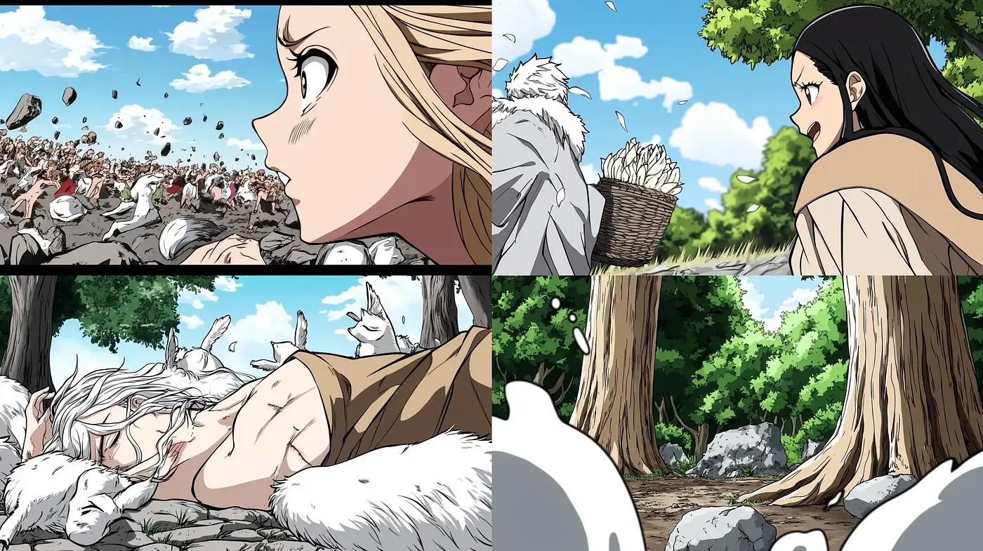 Dynamic Anime-Inspired Natural Environments with Vivid Textures - Midjourney sref style