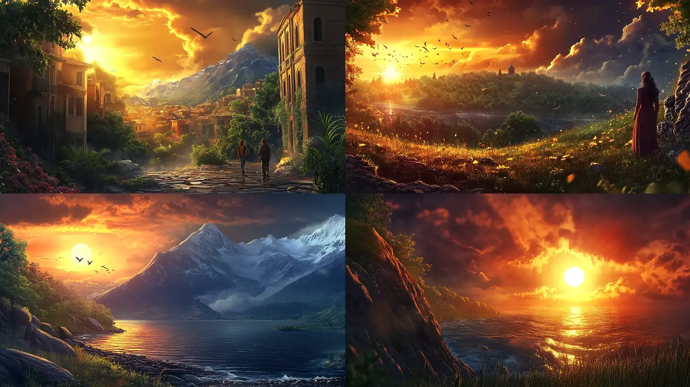 Luminous Elegy of Twilight: An Idyllic Fusion of Warmth and Serenity - Midjourney sref style