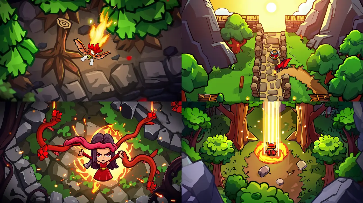 Lively Stylized Adventure: A Homage to Animated Energy and Enchantment - Midjourney sref style