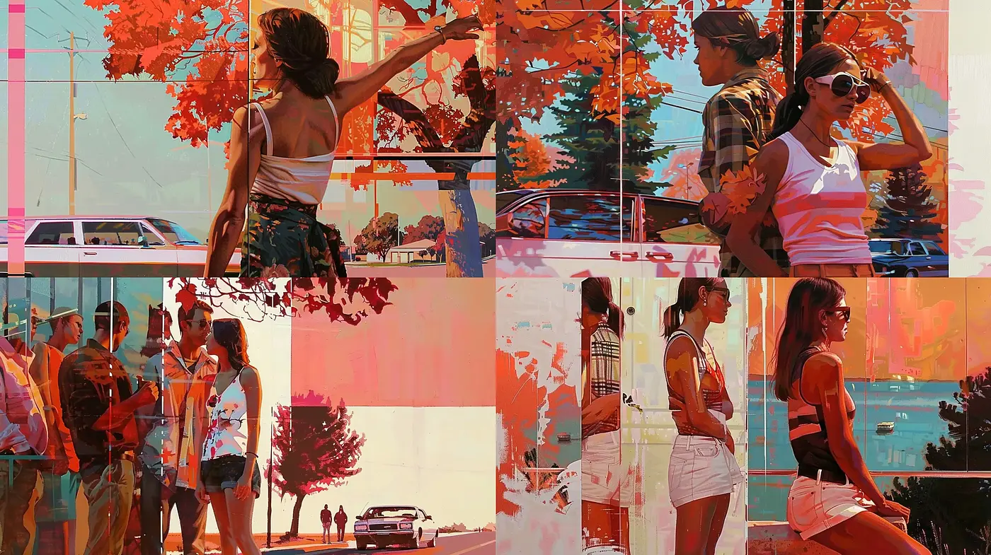 Cinematic Nostalgia in Sun-kissed Hues - Midjourney sref style