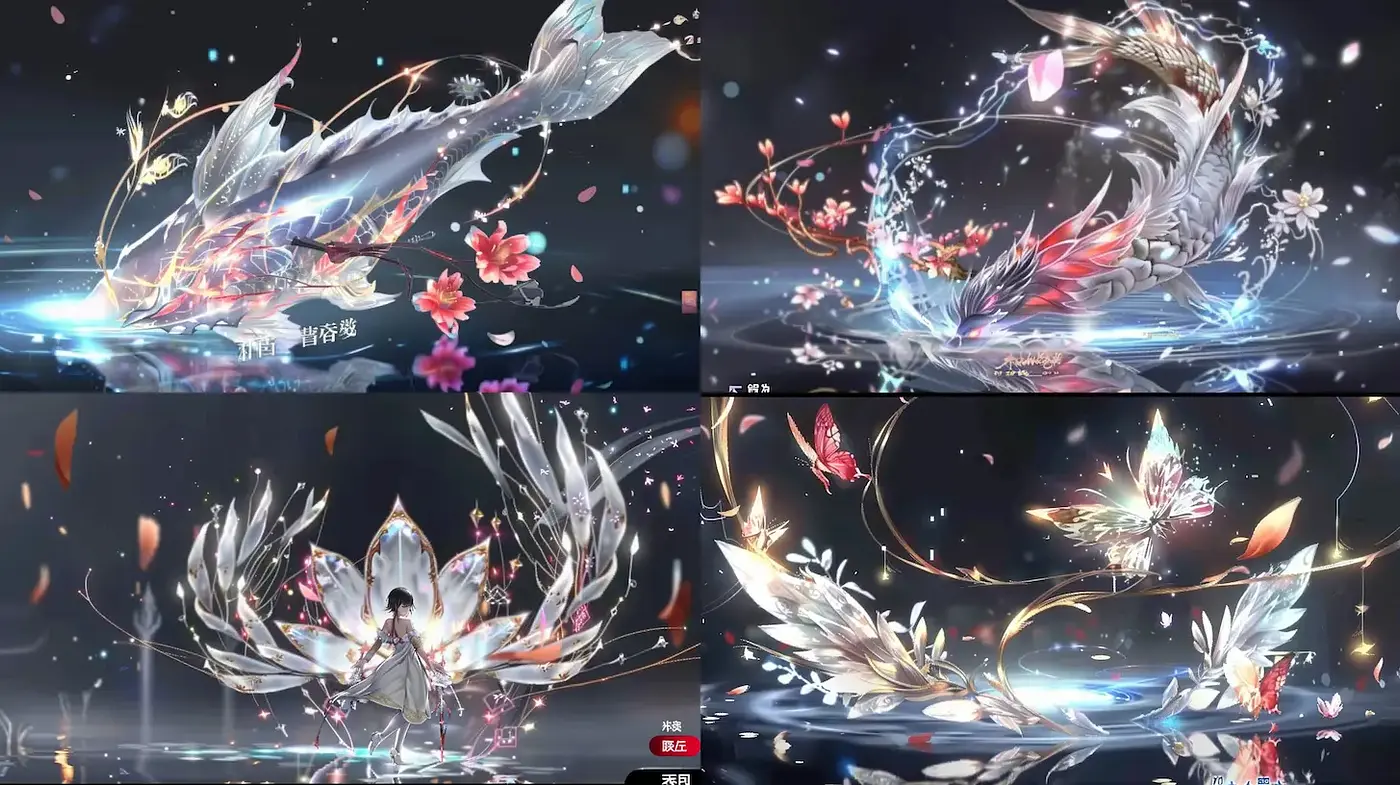 Ethereal Floral Fantasy with Luminous Elements and Whimsical Motifs - Midjourney sref style