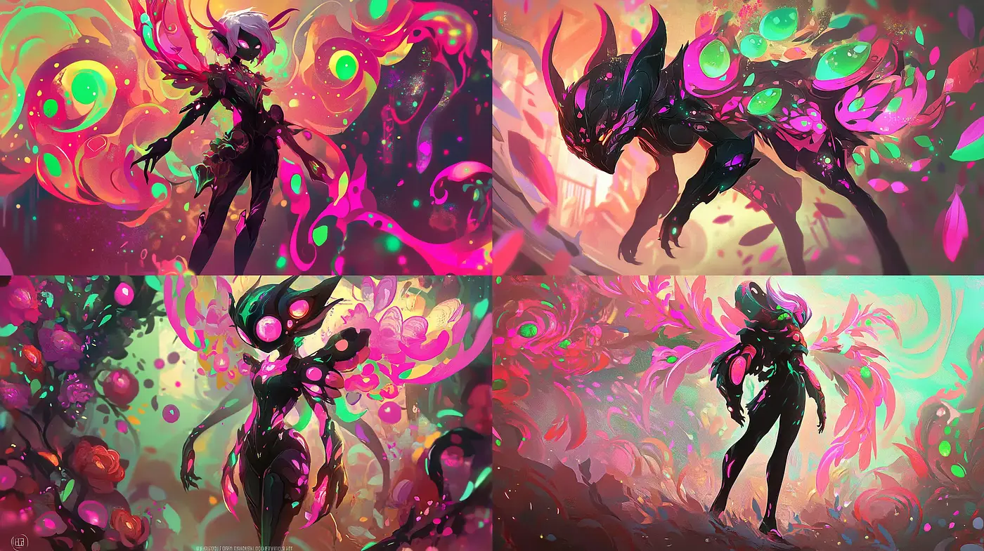 Luminescent Dreamscape: A Fusion of Fantasy and Vibrance - Midjourney sref style