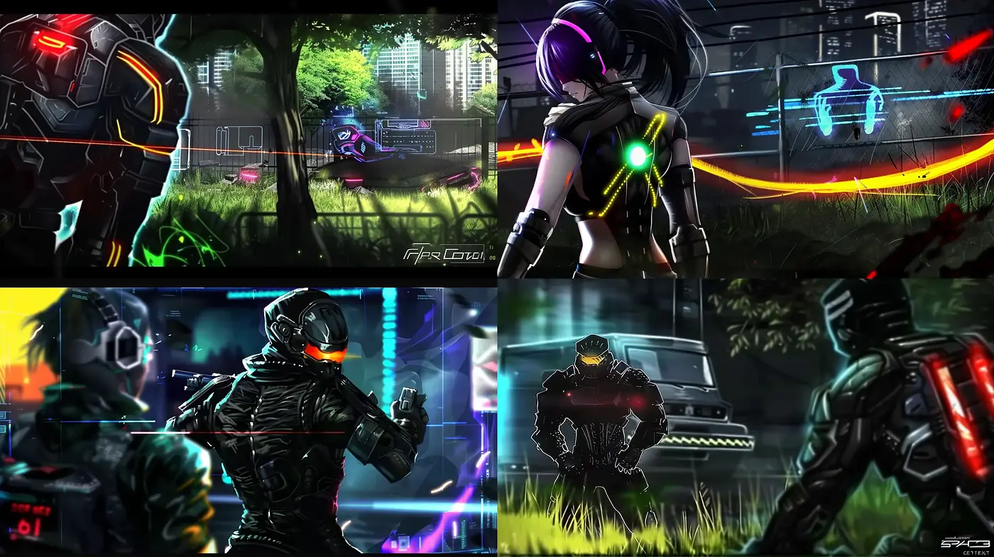 Neon-Infused Cyberpunk Vision - Midjourney sref style