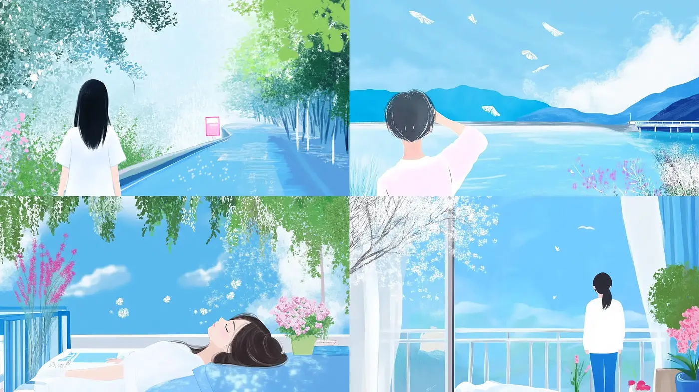 Serene Vistas in Contemporary Anime-Inspired Digital Art - Midjourney sref style