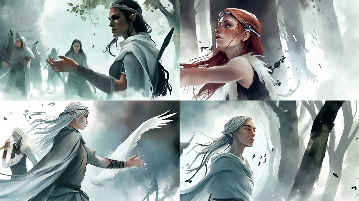 Ethereal Brushstrokes of Fantastical Realms: A Homage to Mythical Storytelling through Art - Midjourney sref style
