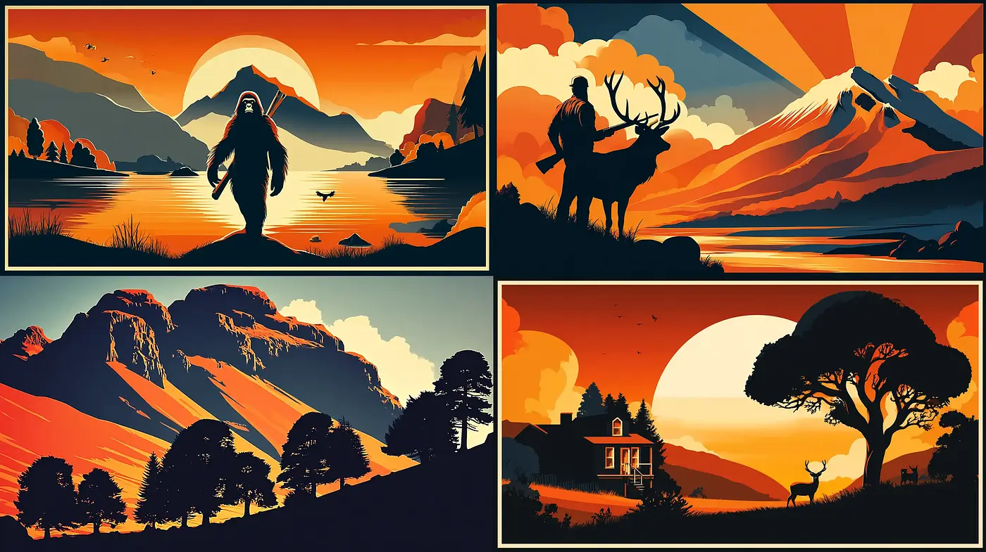 Vibrant Nature-Inspired Artwork with a Retro Aesthetic - Midjourney sref style
