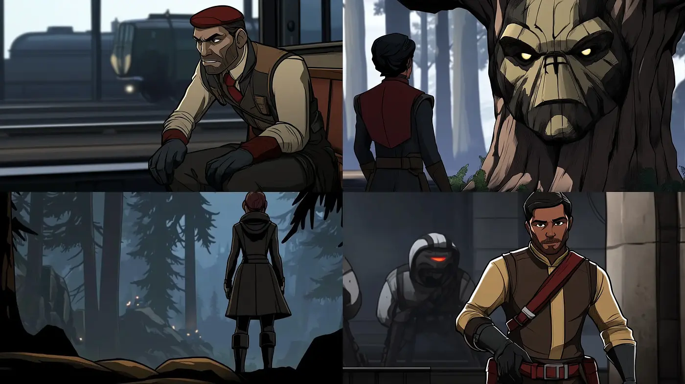 Stylized Digital Graphic Novel Elegance - Midjourney sref style