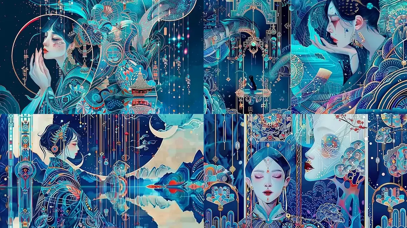 Intricate and Ethereal Visuals with a Harmonious Aesthetic - Midjourney sref style
